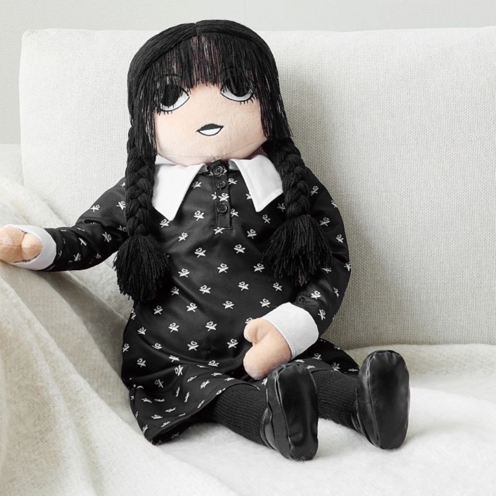NWT!! Perfect gift for a Wednesday lover!Pottery Barn Wednesday character plush!